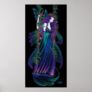 Poster Iris Bohemian Fairy Flower Hippie Art