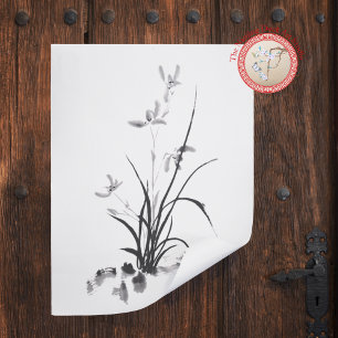 Poster Iris chinois - bw