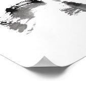 Poster Iris chinois - bw (Coin)