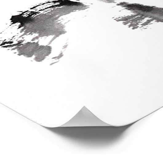 Poster Iris chinois - bw (Coin)