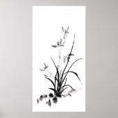 Poster Iris chinois - bw (Devant)