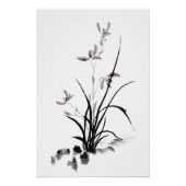 Poster Iris chinois - bw (Devant)