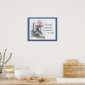 Poster Iris croquis de fleurs encouragement "Soyez vous-m (Cuisine)