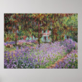 Poster Iris dans le jardin de Monet (Devant)