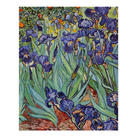 Poster Iris de Van Gogh Peinture Impressionniste (Devant)