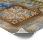 Poster Iris et carreaux (Coin)