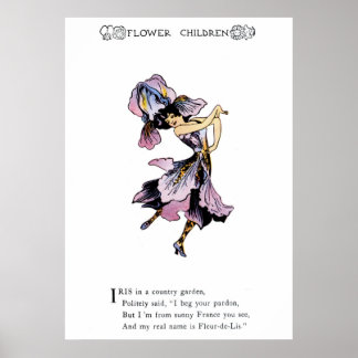 Poster Iris - Fleur-de-Lis