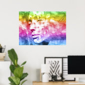 Poster Iris foulard (Bureau à domicile)