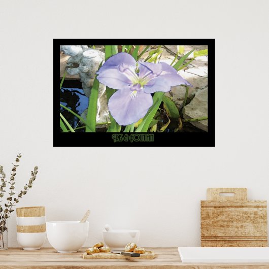 Poster "Iris & Fountain" - Imprimer (Pas d'ombre) (Cuisine)
