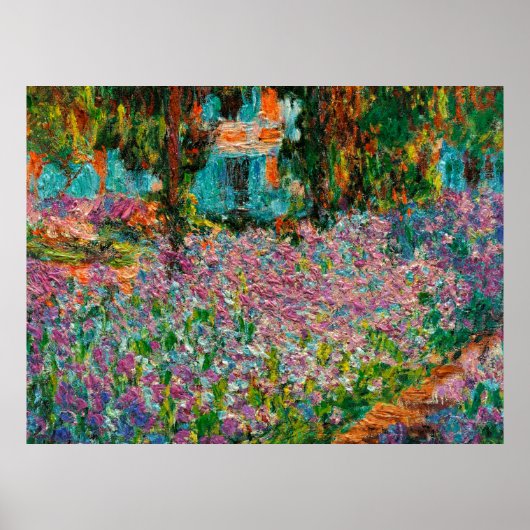 Poster Iris Jardin Monet Giverny fleurs (Devant)