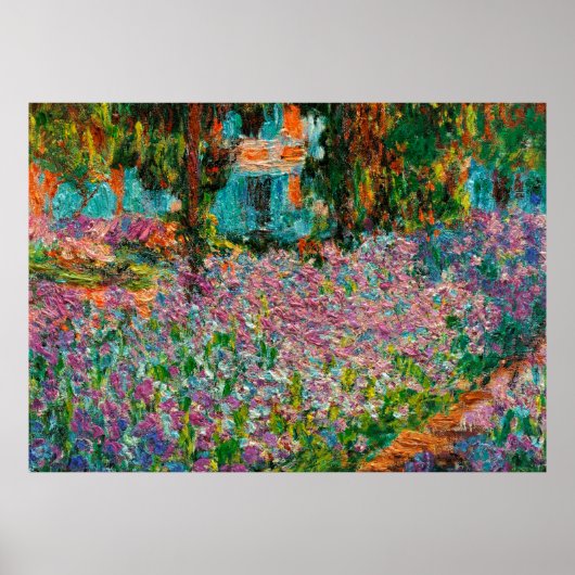 Poster Iris Jardin Monet Giverny fleurs (Devant)