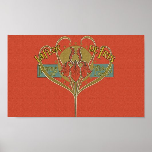 Poster Iris La Flor de Iris Fleur Cigar Ad (Devant)