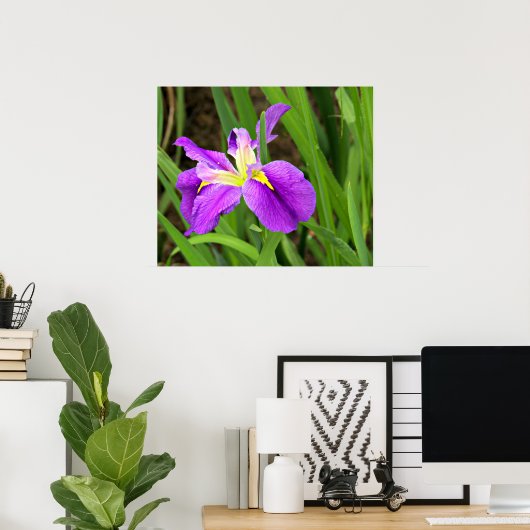 Poster Iris violet (Bureau à domicile)