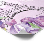 Poster Iris Violet de Paris Bienvenue à la fête française (Coin)