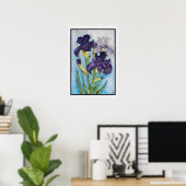 Poster Iris Violet du Printemps (Bureau à domicile)