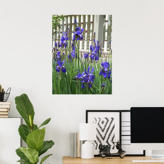 Poster Iris violet photo (Bureau à domicile)