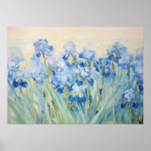 Poster Irises bleues (Devant)