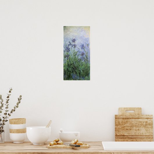 Poster Irises, Claude Monet (Cuisine)