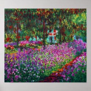 Poster Irises dans le jardin de Monet