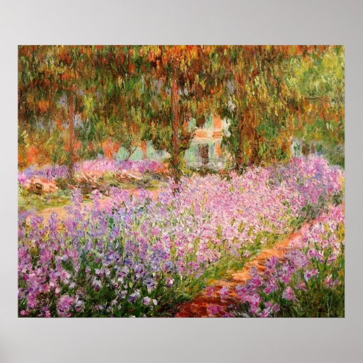 Poster Irises dans le jardin par Monet (Devant)