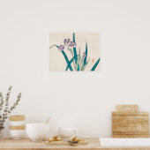 Poster Irises de Kōno Bairei (1844-1895) (Cuisine)