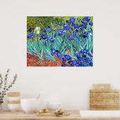 Poster Irises de Vincent Van Gogh fleur de peinture vibra (Cuisine)