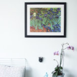 Poster Irises de Vincent van Gogh, Jardin Vintage<br><div class="desc">Irises (1889) de Vincent van Gogh est une peinture vintage à fleurs de paysage de post impressionnisme d'art, représentant un jardin aux iris à barbe violet poussant par des pavots orange. Une seule fleur d'iris blanc fleurit au bord. À propos de l'artiste : Vincent Willem van Gogh (1853-1890) fut l'un...</div>