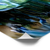 Poster Irises et nymphes d'eau dans le jardin de Giverny (Coin)