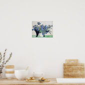 Poster Irises et un chat - Interférer Van Gogh Series (Cuisine)