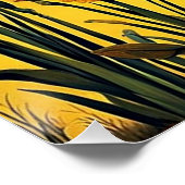 Poster Irises jaunes au bord d'un étang (Coin)