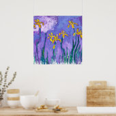 Poster Irises jaunes avec nuage rose | CLAUDE MONET | (Cuisine)