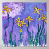 Poster Irises jaunes avec nuage rose | CLAUDE MONET | (Devant)