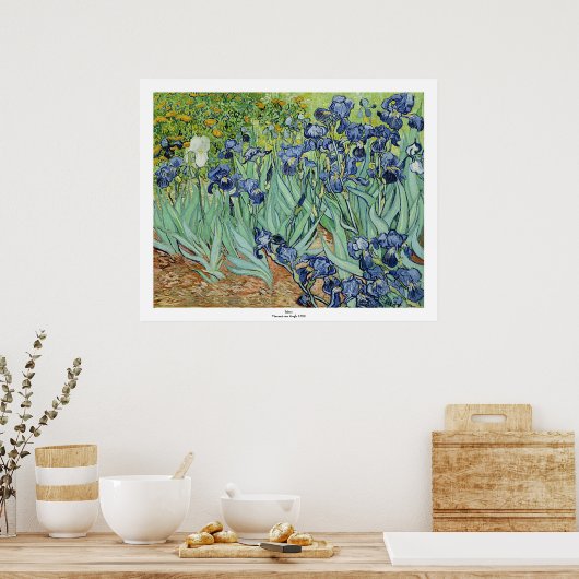 Poster Irises par Vincent van Gogh (Cuisine)