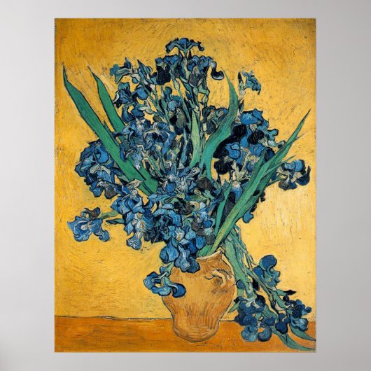 Poster Irises par Vincent van Gogh (Devant)
