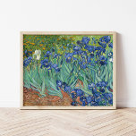 Poster Irises | Vincent Van Gogh<br><div class="desc">Irises (1889) de l'artiste post-impressionniste néerlandais Vincent Van Gogh. La peinture paysagère originale est une huile sur toile montrant un jardin de fleurs d'iris en fleurs. Utilisez les outils de conception pour ajouter du texte personnalisé ou personnaliser l'image.</div>