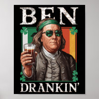 Irish Ben Drankin Beer - St Pattys Hommes Et Femme