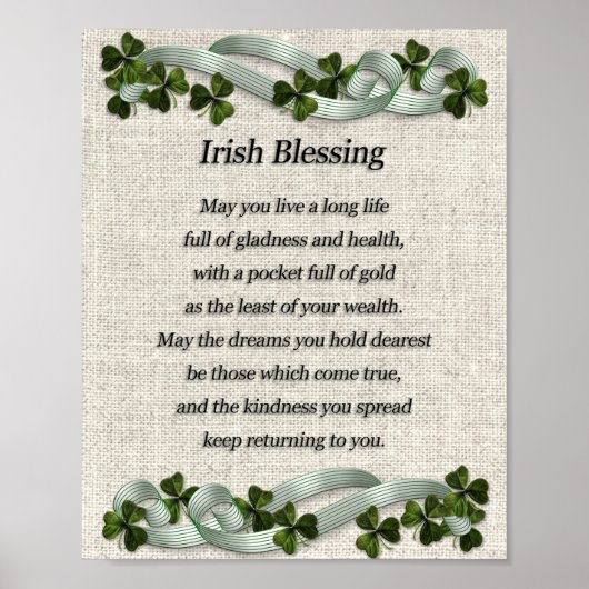 Poster Irish Blessing Art Foam Board (Devant)