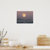 Poster Irish Blessing avec Super Moon sur Spokane Mt. (Cuisine)