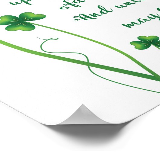 Poster Irish Blessing Calligraphy Imprimer (Coin)
