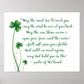 Poster Irish Blessing Calligraphy Imprimer (Devant)