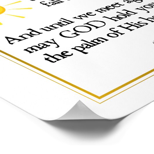 Poster Irish Blessing May The Road Rise Up to Meet You (Coin)