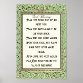 Poster Irish Blessing May The Road Rise Up to Meet You (Devant)
