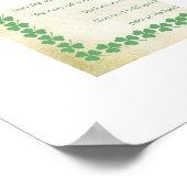 Poster Irish Blessing Puisse la route se lever pour vous (Coin)