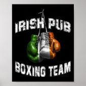 Poster Irish Boxing Funny Irlande Drapeau - Irish Pub (Devant)