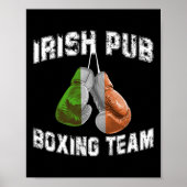 Poster Irish Boxing Funny Irlande Drapeau - Irish Pub (Devant)