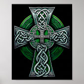 Poster Irish Celtic Cross Knot Christian Holy Trinity Sco (Devant)