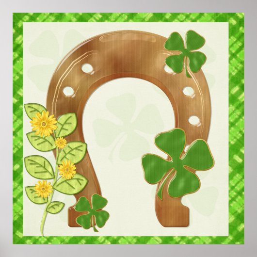 Poster Irish Charm Whimsical Folk Art Imprimer (Devant)