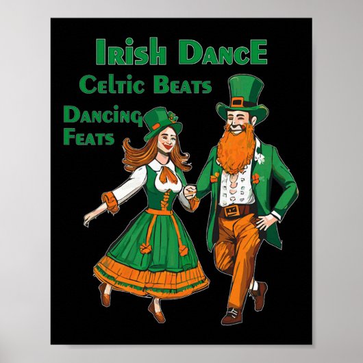 Poster Irish Dance Celtic Beats Dancing St Patrick's Day (Devant)