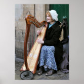 Poster Irish Harpist (Devant)