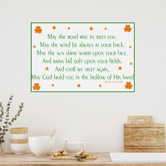 Poster Irish Proverbe 2 Print (Cuisine)